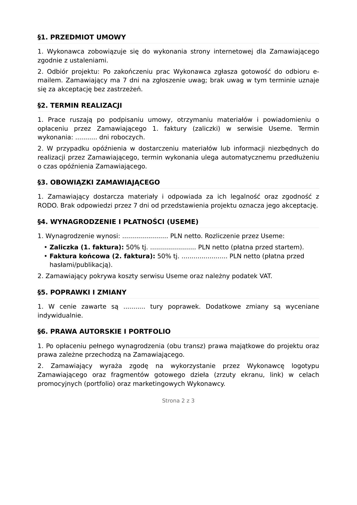Umowa — strona 2